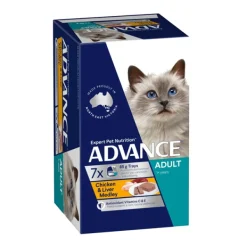 Advance Adult Cat Chicken & Liver Medley 85g x 7 Trays/Box