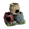 Aqua One Triple Barrel with Snail Fish Tank Ornament