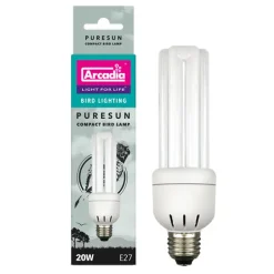 Arcadia Pure Sun Compact Bird Lighting UVB Globe E27 20w