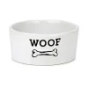 Barkley & Bella Ceramic WOOF Dog Bowl