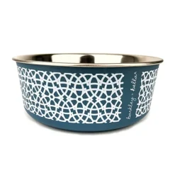 Barkley & Bella Marrakesh GREY BLUE Dog Bowl