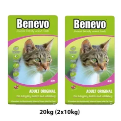 Benevo VEGAN Adult Original CAT Food 20kg (2 x 10kg) BULK BUY