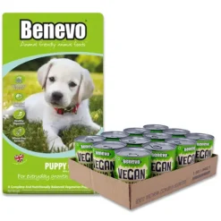 Benevo VEGAN Original PUPPY Food 10kg + Benevo Duo VEGAN Food WET 354g x 12 (HALF CASE) COMBO