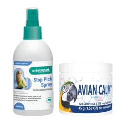 Bird Feather Plucking COMBO Stop Pick Spray 125ml + Avian Calm 45g