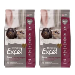 Burgess Excel INDOOR Guinea Pig Nuggets with Dandelion, Camomile and Passion Flower 1.5kg x 2 BULK BUY