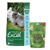 Burgess Excel Rabbit Pellets with Mint for Junior and Dwarf Rabbits 1.5kg + Excel Nature Snacks 60g COMBO