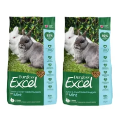 Burgess Excel Rabbit Pellets with Mint for Junior and Dwarf Rabbits 1.5kg x 2 BULK BUY
