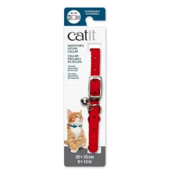 Catit Adjustable Nylon Cat Collar Red