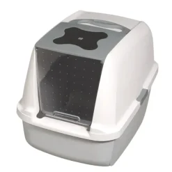 Catit Clean Hooded Cat Litter Pan Grey
