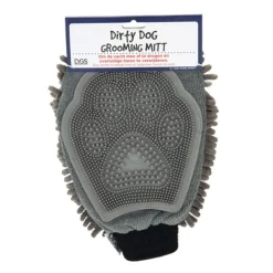 DGS Dirty Dog Grooming Mitt Grey