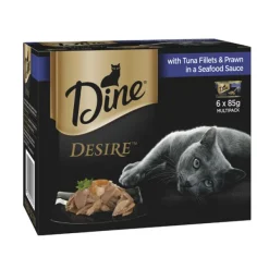 Dine Desire Tuna Fillets & Prawns in a Seafood Sauce 6x85g Box
