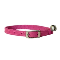 DOGUE Plain Jane Leather Cat Collar Fuchsia