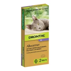 Drontal Allwormer Tablets For Cats 2 x 4kg Tablets