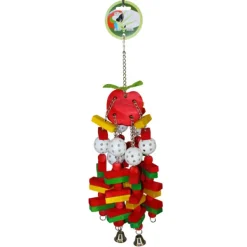 Green Parrot Bird Toy APPLE MUNCH