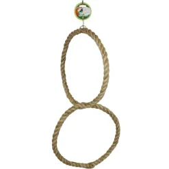 Green Parrot Bird Toy TWIN SWING