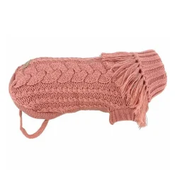 Huskimo Coachella Knit Dog Jumper Salmon