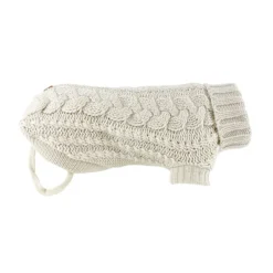 Huskimo French Knit Dog Jumper Ivory