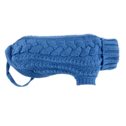 Huskimo French Knit Dog Jumper Indigo Blue
