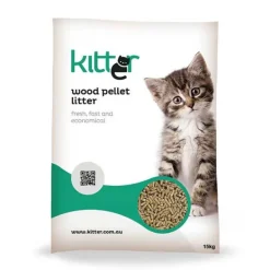 Kitter Wood Pellet Cat Litter 15kg