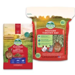 Oxbow Essentials Adult Rabbit Food 2.25kg + Western Timothy Hay 1.13kg COMBO