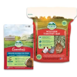 Oxbow Essentials Senior Guinea Pig Food 1.81kg + Western Timothy Hay 1.13kg COMBO