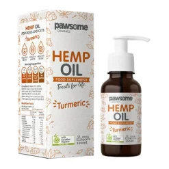 Pawsome Organics Hemp Oil & Turmeric Food Supplement 100ml
