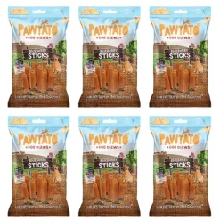 Pawtato Dog Chews Blueberry Sticks 120g x 6 BULK BUY
