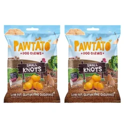 Pawtato Dog Chews Knots Small 150g x 2 BULK BUY