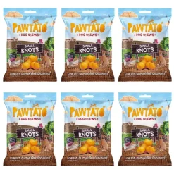 Pawtato Dog Chews Knots Small 150g x 6 BULK BUY