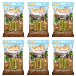 Pawtato Dog Chews Mint & Parsley Tubes 90g x 6 BULK BUY
