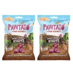 Pawtato Dog Chews Purple Knots Small 150g x 2 BULK BUY