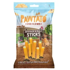 Pawtato Dog Chews Spinach & Kale Sticks 120g