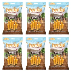 Pawtato Dog Chews Spinach & Kale Sticks 120g x 6 BULK BUY