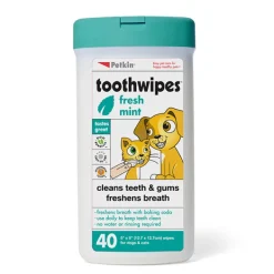 Petkin Tooth Wipes 40pk