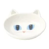 Petrageous Frisky Kitty Stoneware Cat Bowl Oval White