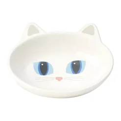 Petrageous Frisky Kitty Stoneware Cat Bowl Oval White