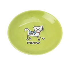 Petrageous Silly Kitty Cat Saucer Lime Green 13cm