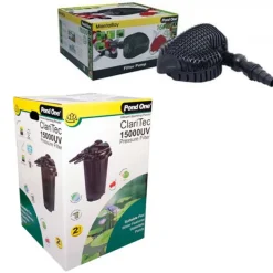 Pond One ClariTec 15000 UVC + MantaRay 16000 Filter Pump COMBO