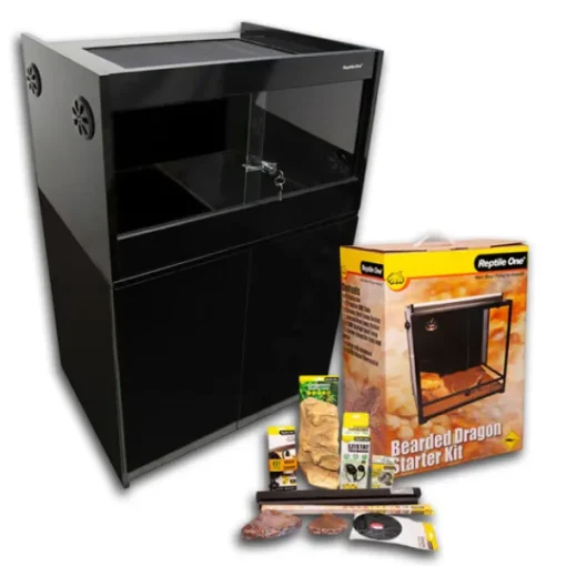 Reptile One BEARDED DRAGON Enclosure S2M + ROC Cabinet + Starter Kit COMBO - CLICK & COLLECT ONLY