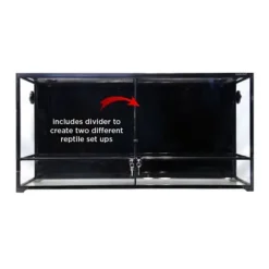 Reptile One RTF 1200HTD Glass Hinged Doors Terrarium with Divider 120x45x60H - CLICK & COLLECT ONLY