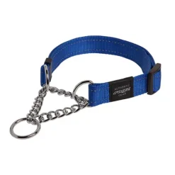 Rogz Obedience Half-Check Collar Blue