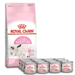 Royal Canin Feline Mother & Babycat 2kg + Ultra Soft Mousse 195g x 12 Case COMBO