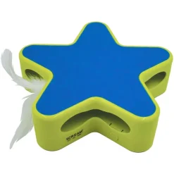 Scream Electronic Star Motion Feather Cat Toy Loud Green & Blue 19x5cm