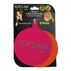 Scream Silicone Pet Food Can Cover 2 Pack