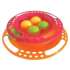 Scream Single Layer Orb Tower Cat Toy Pink & Orange