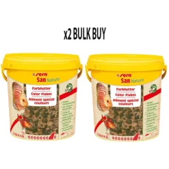 Sera San Nature Tropical Fish Color Flakes 2kg / 10L x2 BULK BUY