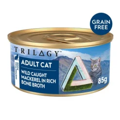 Trilogy Adult Wild Caught Mackerel in Bone Broth 85g