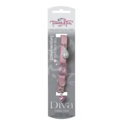 Trouble & Trix Cat Collar Diva Shimmer Pink