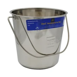ZEEZ Stainless Steel Round Bucket Pail 15.2L